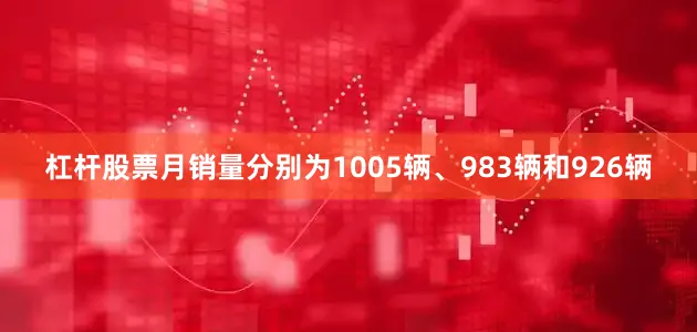 杠杆股票月销量分别为1005辆、983辆和926辆